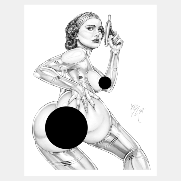 Armando Huerta Black and White Fine Art Print - Padme Amidala Star Wars