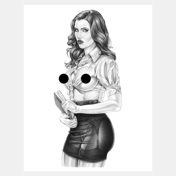 Armando Huerta Black and White Fine Art Print - Black Widow (Iron Man 2)