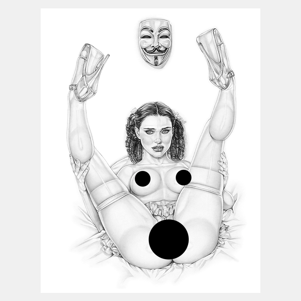 Armando Huerta Black and White Fine Art Print - V For Vendetta