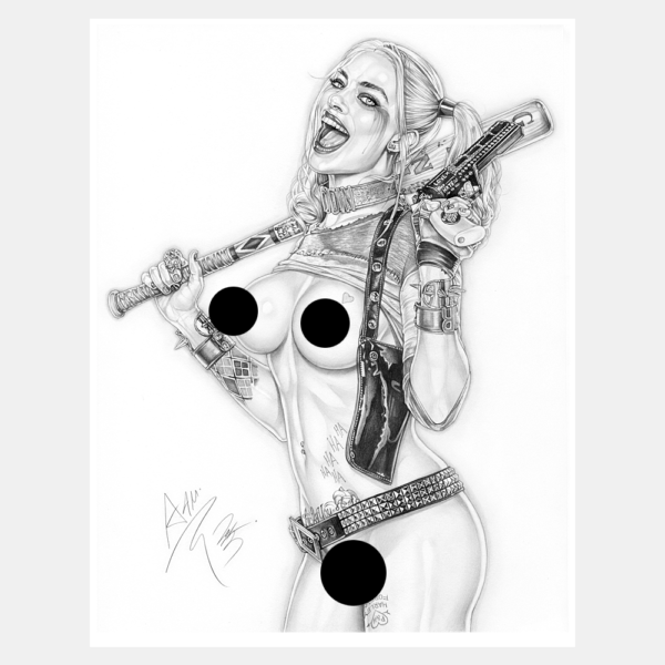 Armando Huerta Black and White Fine Art Print - Harley Quinn (Suicide Squad III)