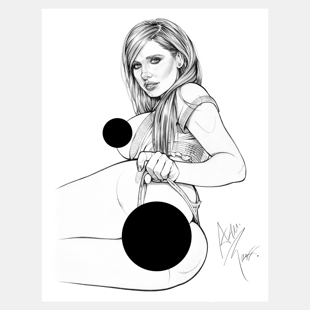 Armando Huerta Black and White Fine Art Print - Buffy The Vampire Slayer